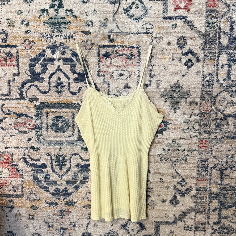 Vintage Soft Yellow Camisole Top